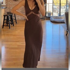 Wild Fable Brown Sleeveless Dress